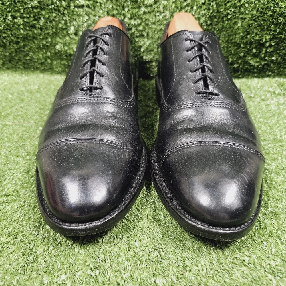 Allen Edmonds Park Avenue Black Leather Cap Toe Formal Dress Shoes Mens 8 D